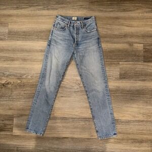 Citizens of Humanity Liya High Rise Classic Crop Jeans Light Wash 24